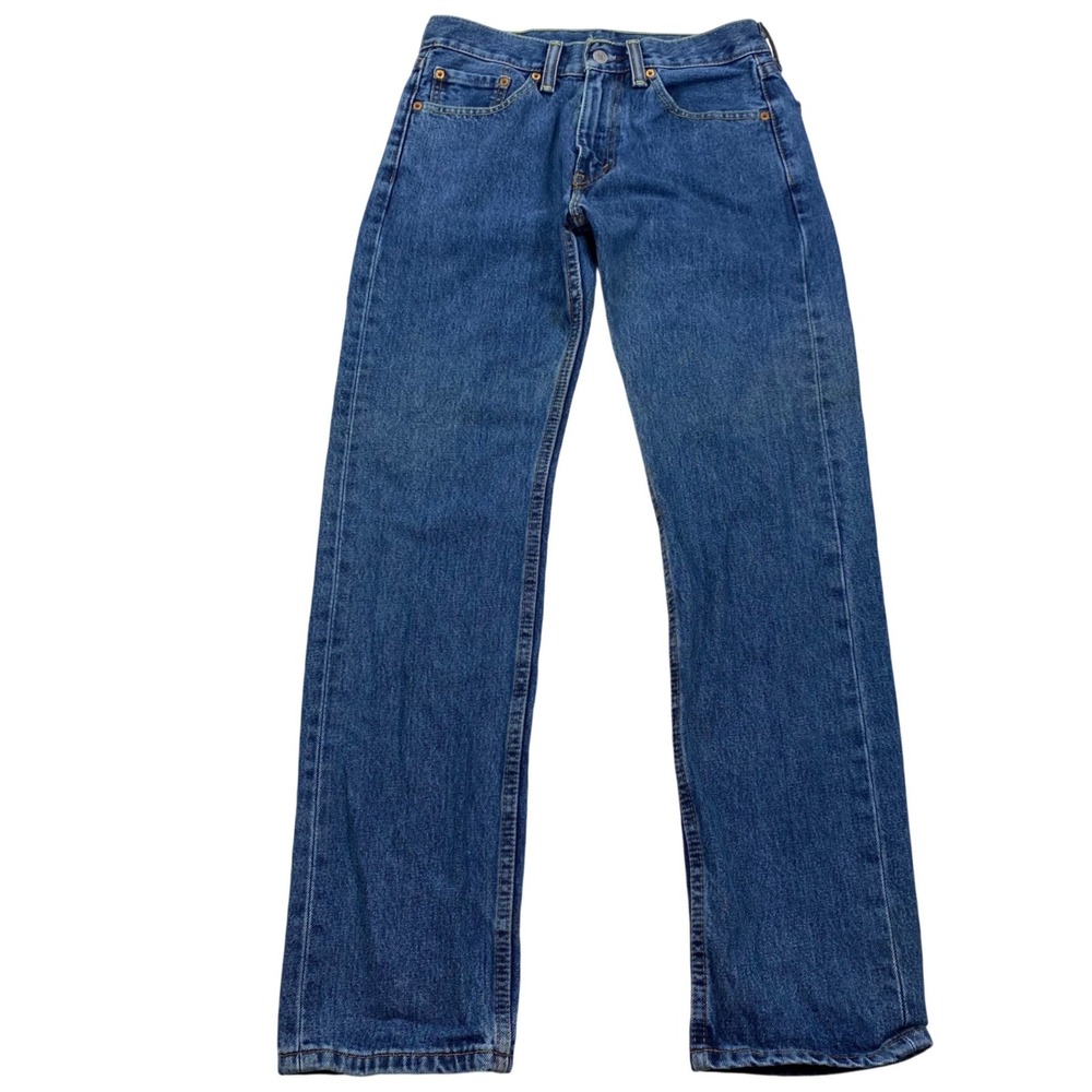 Levi's 505 Regular Fit Mens W29 L32 Blue Straight Leg Denim Jeans 00505-4891
